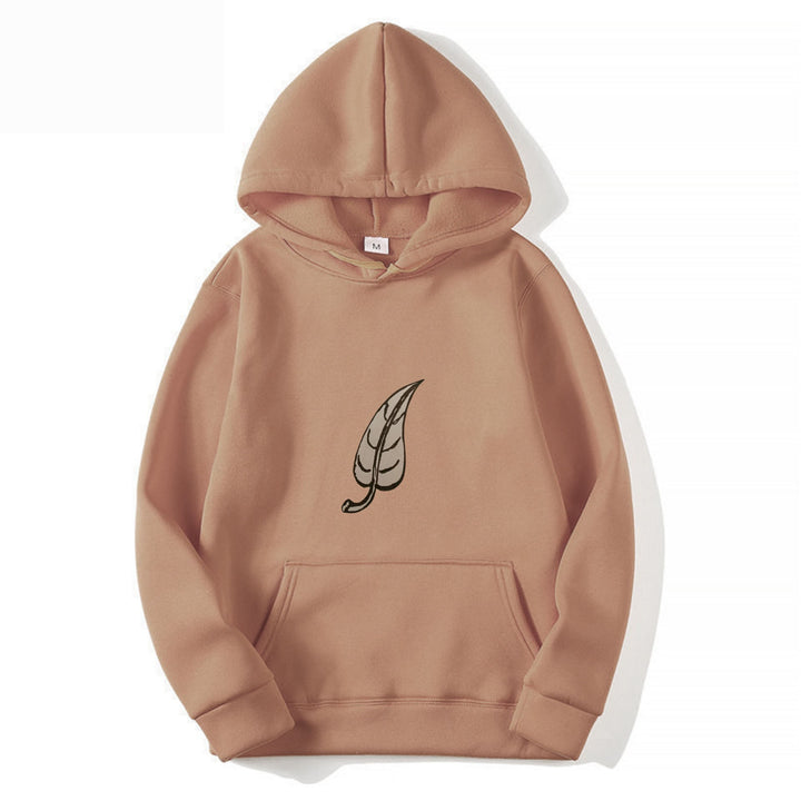 Women's hoodie with original leaf print Lisslune