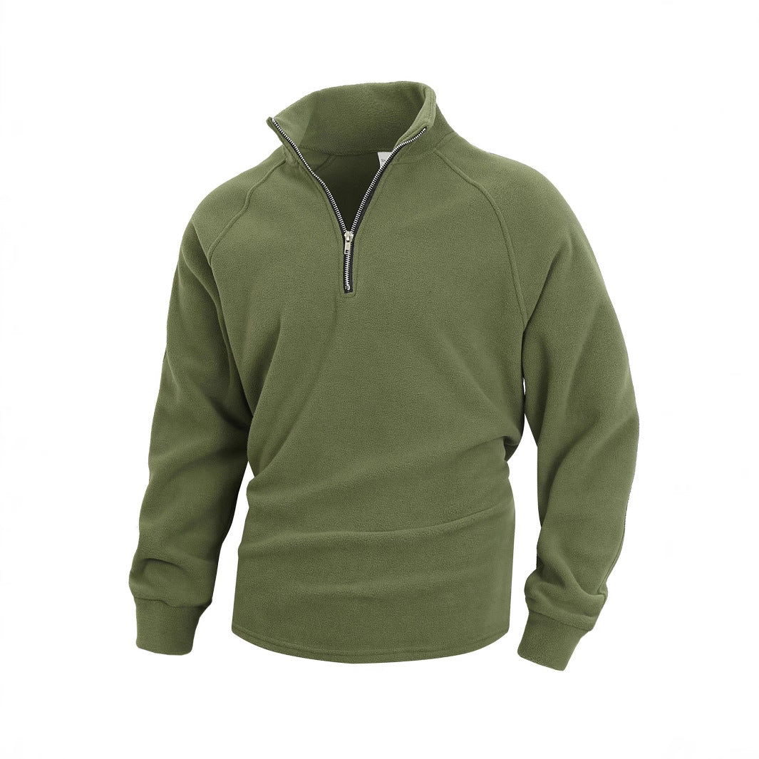 Men's fleece pullover with half zipper Lisslune
