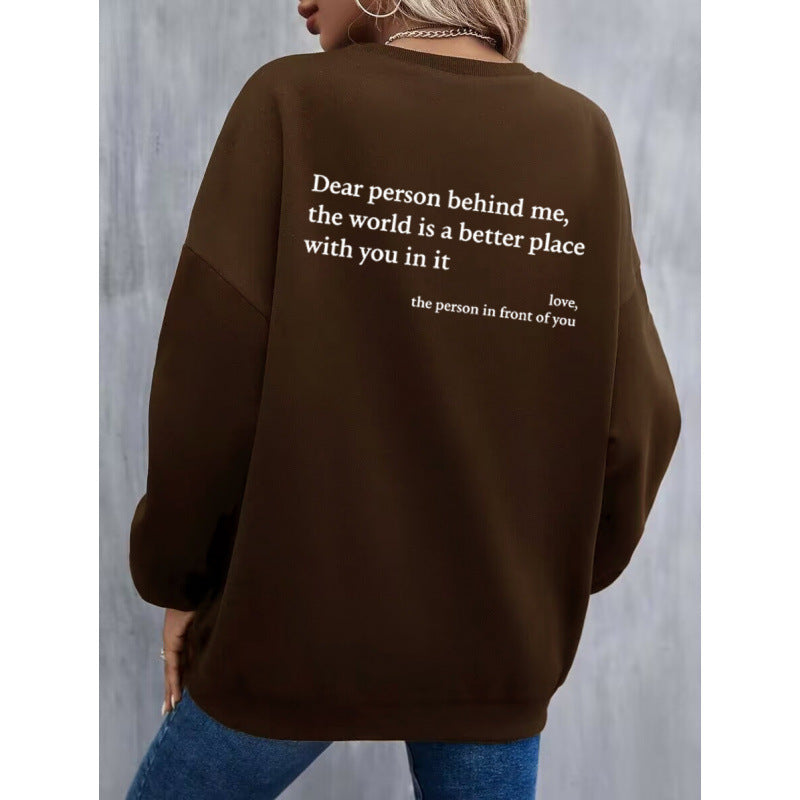 Women's sweatshirt with inspiring lettering Lisslune