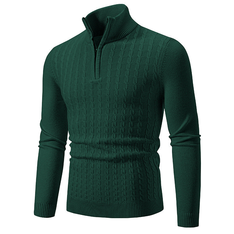 Men's stylish turtleneck sweater with zipper Lisslune