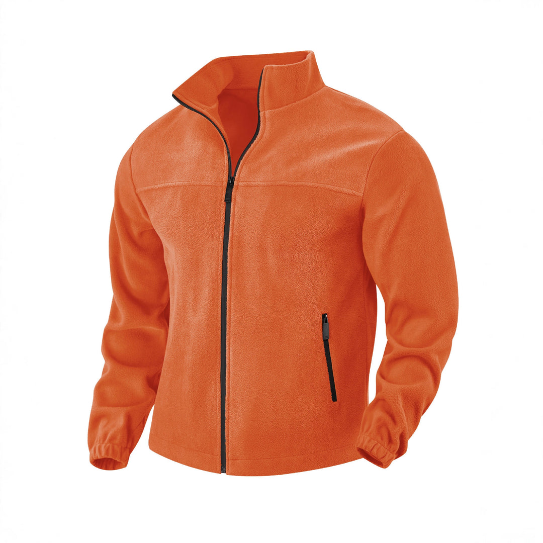 Men's fleece jacket with practical pockets and stand-up collar Lisslune