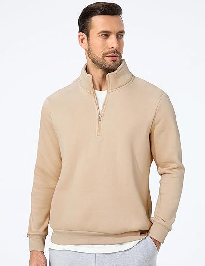 Men's sweatshirt with half zipper and modern cut Lisslune