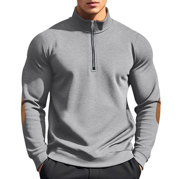Men's functional pullover with high collar and zipper Lisslune