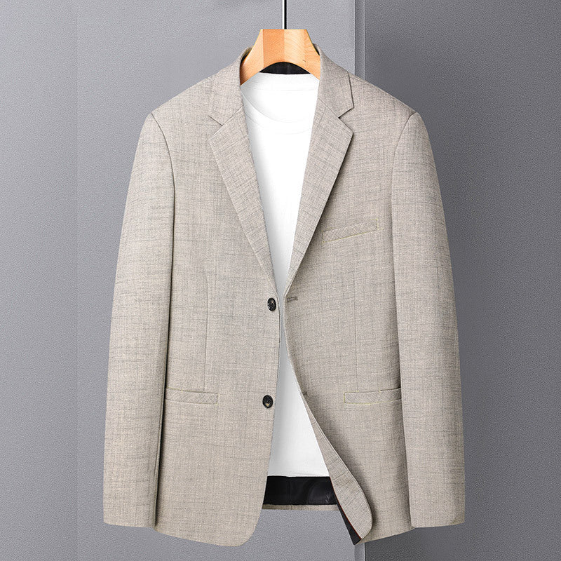 Men's Elegant Blazer with Textured Fabric and Modern Accents Lisslune