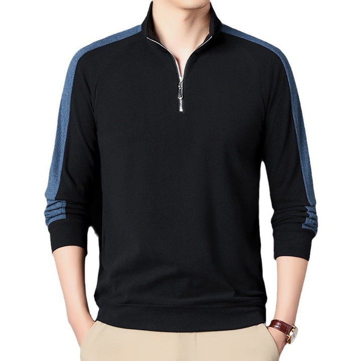 Men's Modern Pullover with Half-Latex Zipper and Ergonomic Cut Lisslune