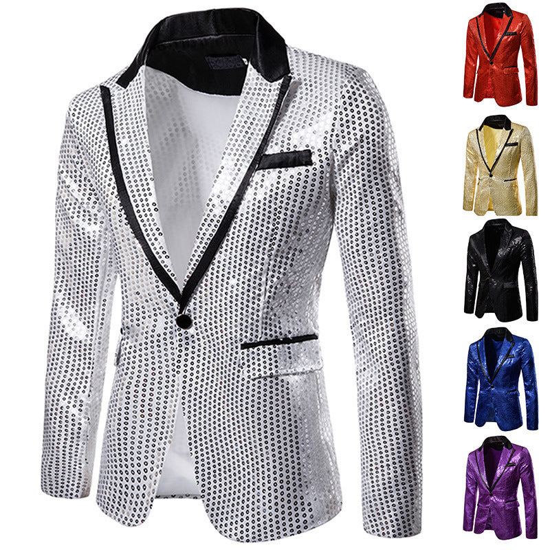 Men's glittering sequin blazer Lisslune