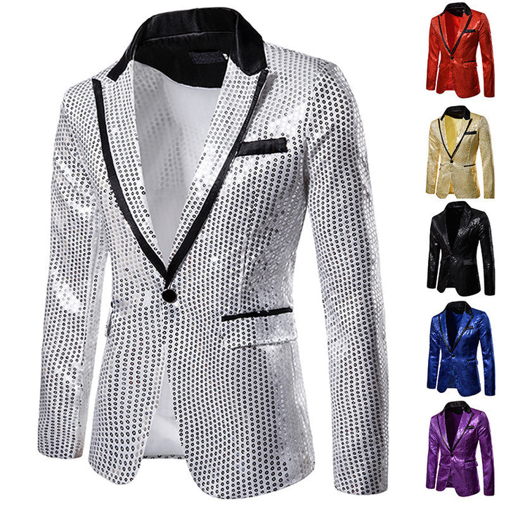 Men's glittering sequin blazer Lisslune