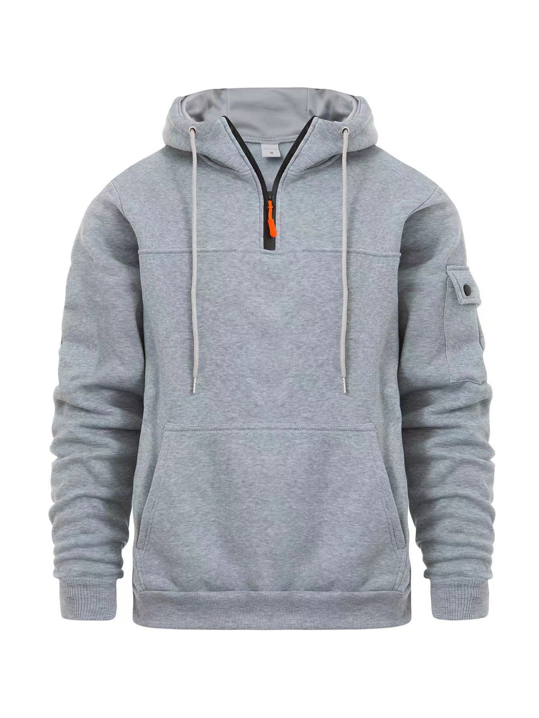 Men's Hoodie with Structured Cut and Functional Zip Pockets Lisslune