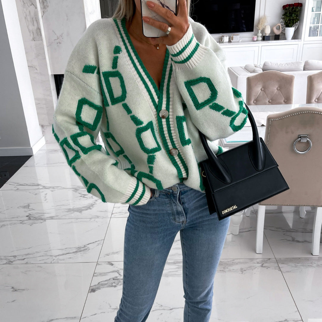 Women High-Quality Cardigan with Modern Design and Button Closure Lisslune