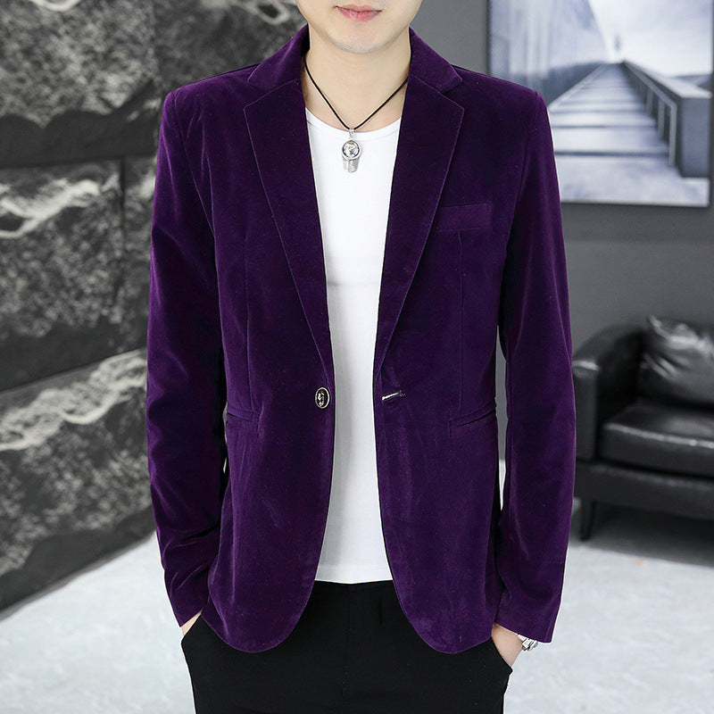 Men's velvet blazer with an elegant cut and characteristic buttons Lisslune