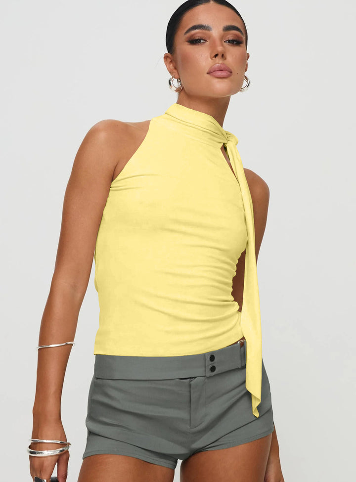 Damen elegantes Top mit femininer Schleifenoptik Lisslune
