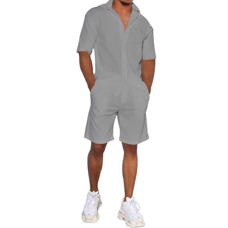 Men's Stylish Overall with Practical Pockets and Sporty Flair Lisslune