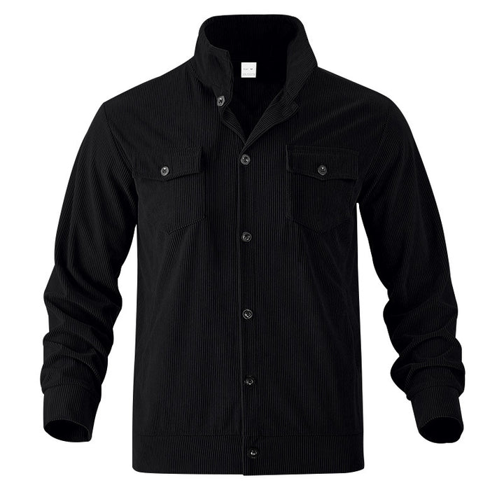 Men's Casual Cord Jacket with Practical Chest Pockets Lisslune