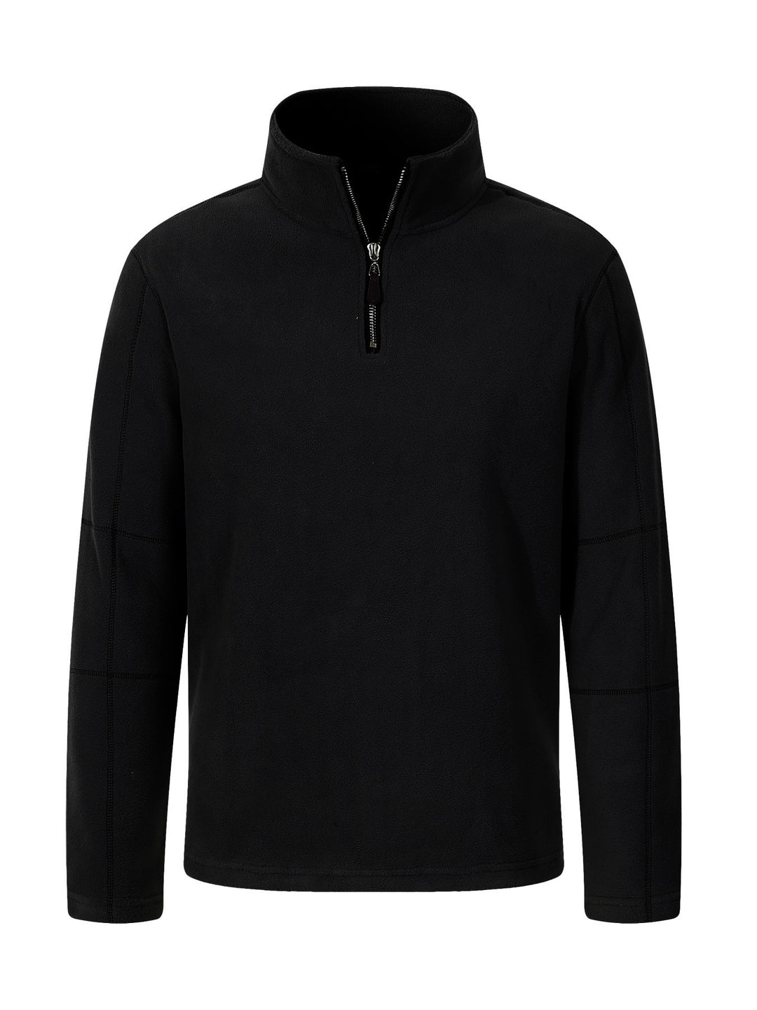 Men's fleece pullover with half zipper and high collar Lisslune
