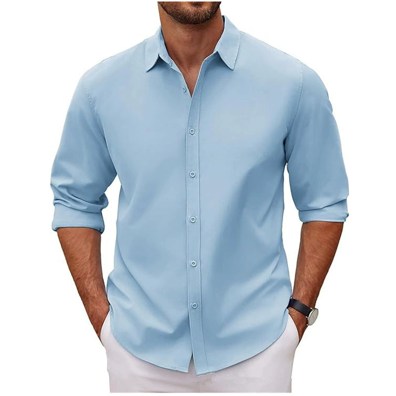 Men's cotton shirt with elegant cut and modern details Lisslune