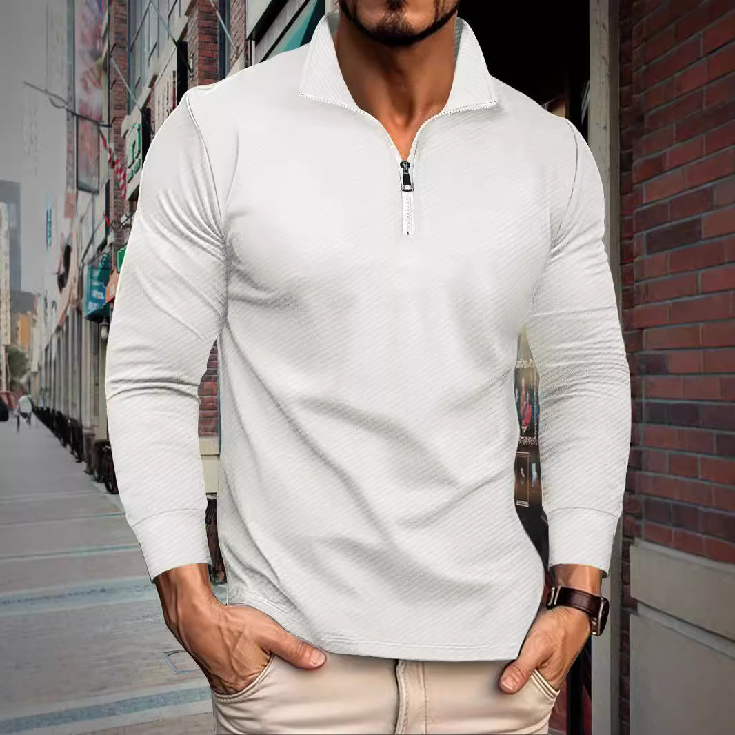 Men's functional pullover with short zipper and sporty cut Lisslune