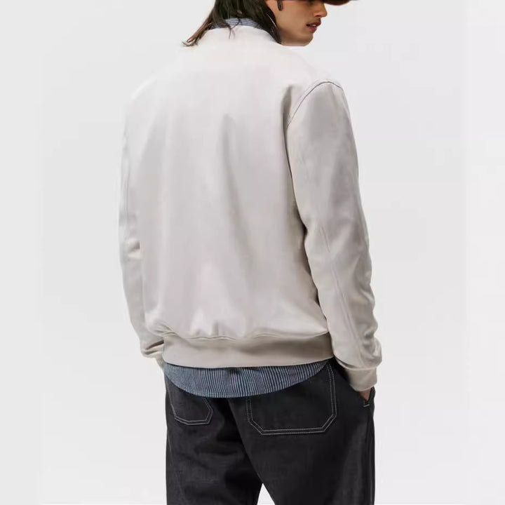 Men's Casual Elegant Sweat Jacket with Round Neck and Side Pockets Lisslune