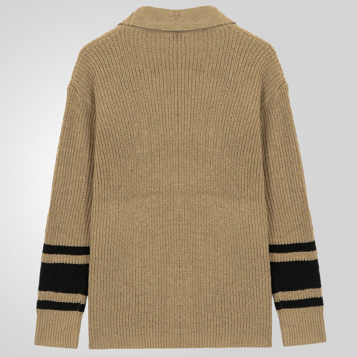 Men's cardigan with modern waffle pattern and practical pockets Lisslune
