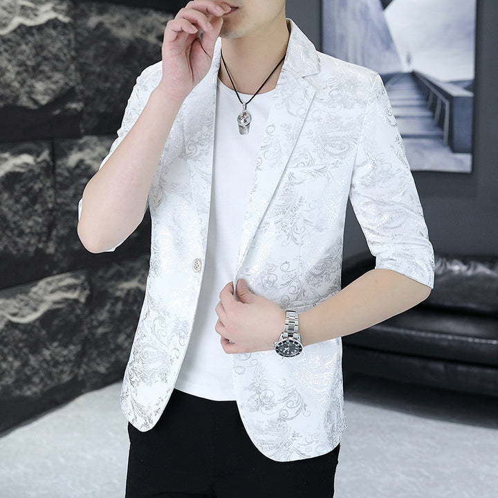 Men's elegant blazer with floral pattern Lisslune