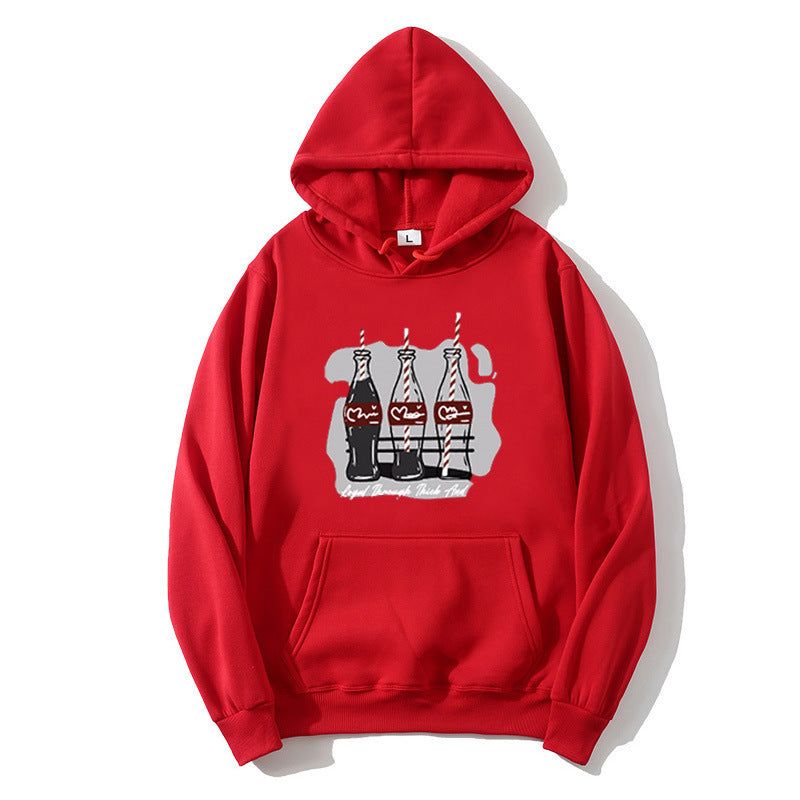 Women's hooded sweatshirt with playful Coca-Cola bottle motif Lisslune