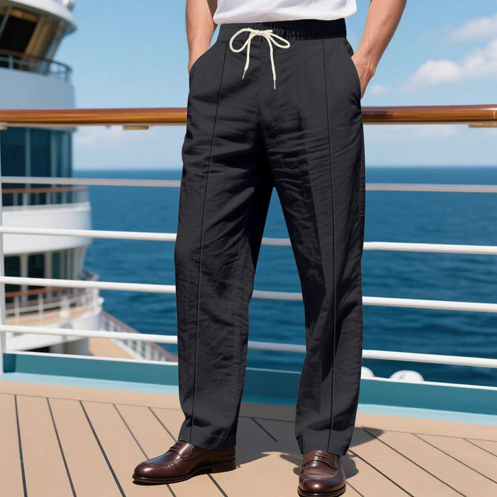 Men's elegant leisure pants with adjustable waistband Lisslune