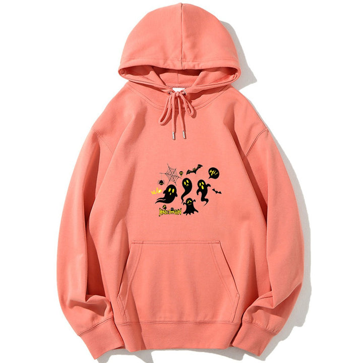 Women's Hooded Sweatshirt with Festive Halloween Motif Lisslune