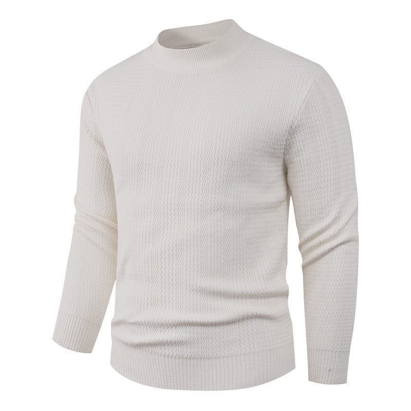 Men's structured sweater with high collar and fashionable design Lisslune
