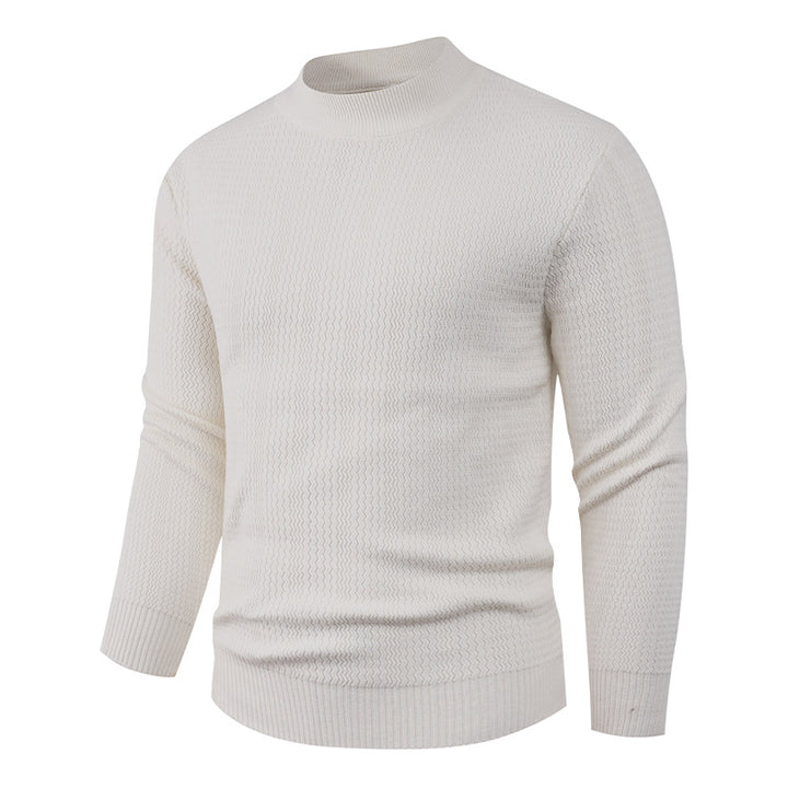 Men's structured sweater with high collar and fashionable design Lisslune