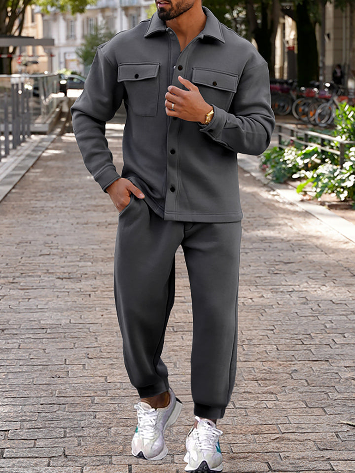 Men's casual leisure jacket with practical pockets and comfortable waistband Lisslune
