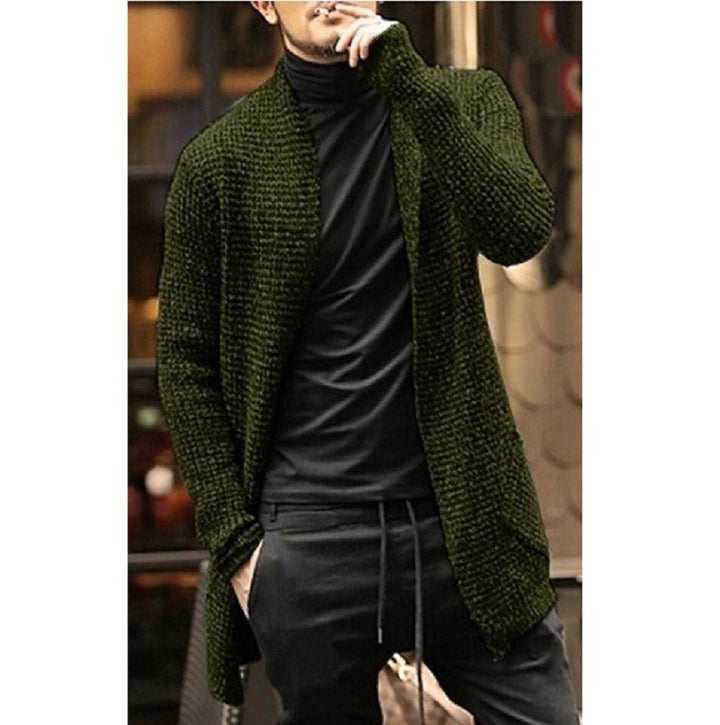 Men's cardigan with open design and textured pattern Lisslune
