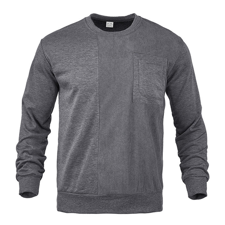 Men's casual sweatshirt with textured design and practical chest pocket Lisslune