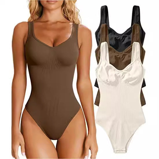 Women's bodysuit with spaghetti straps and fitted cut Lisslune