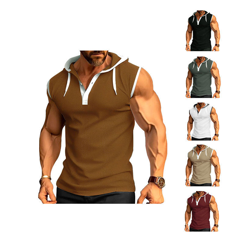 Men's Sleeveless Loose Fit Polo Shirt Lisslune