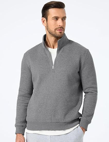 Men's sweatshirt with half zipper and modern cut Lisslune