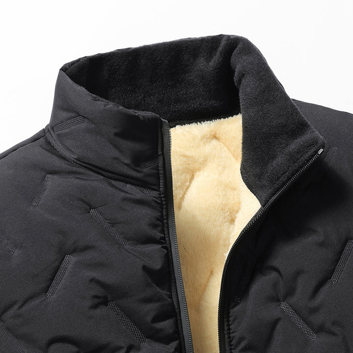 Men's quilted winter jacket with warm fleece lining Lisslune
