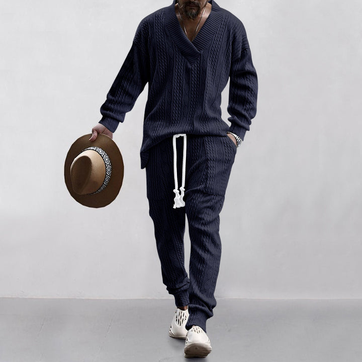 Men's knitted sweater and jogger set Lisslune