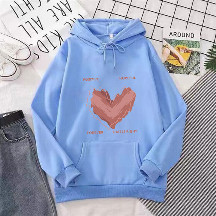 Women's hoodie with inspiring heart motif Lisslune