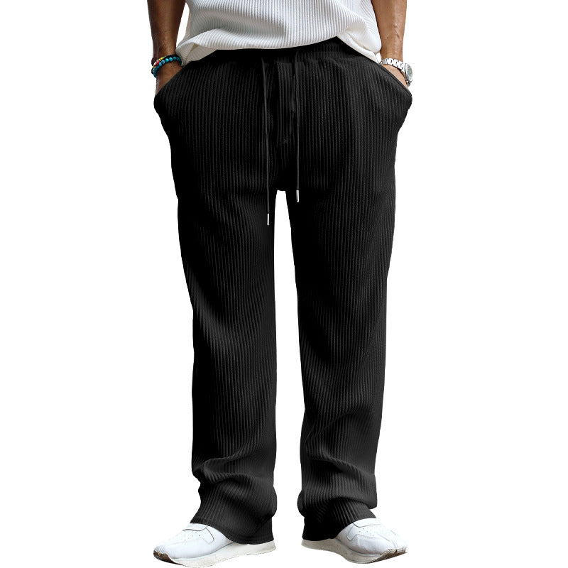 Men's leisure pants with textured design Lisslune