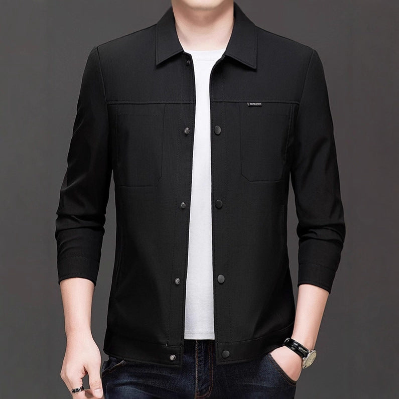 Men's leisure jacket with practical chest pockets and elastic sleeve cuffs Lisslune