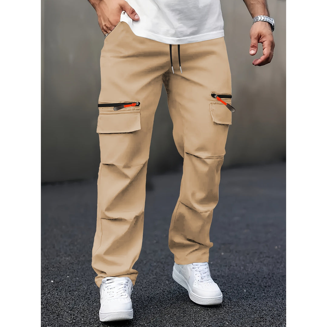 Men's cargo pants with innovative pockets and elastic waistband Lisslune