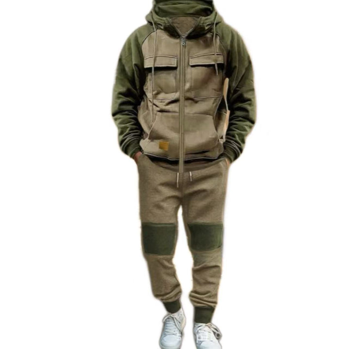Men's functional leisure suit with practical pockets Lisslune