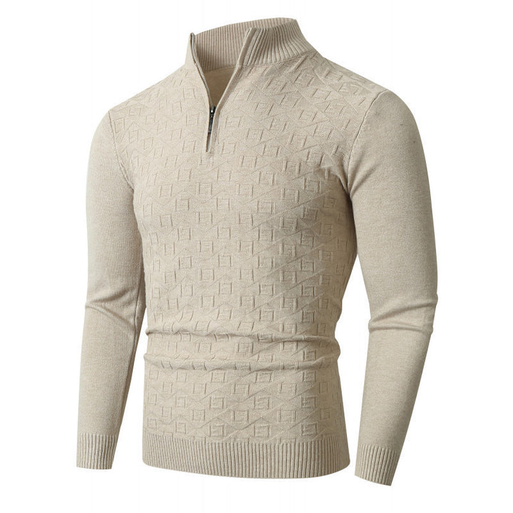 Men's high-quality knitted sweater with half zipper Lisslune