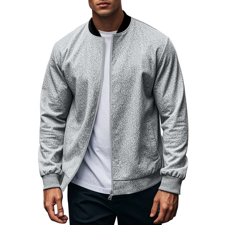 Men's sporty bomber jacket with zipper and breathable inserts Lisslune