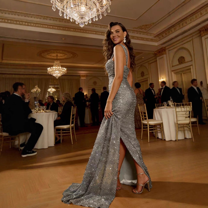 Women’s evening dress with sparkling sequins Lisslune