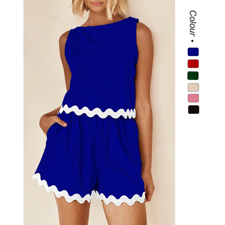 Ladies two-piece set with stylish top and breezy shorts Lune London