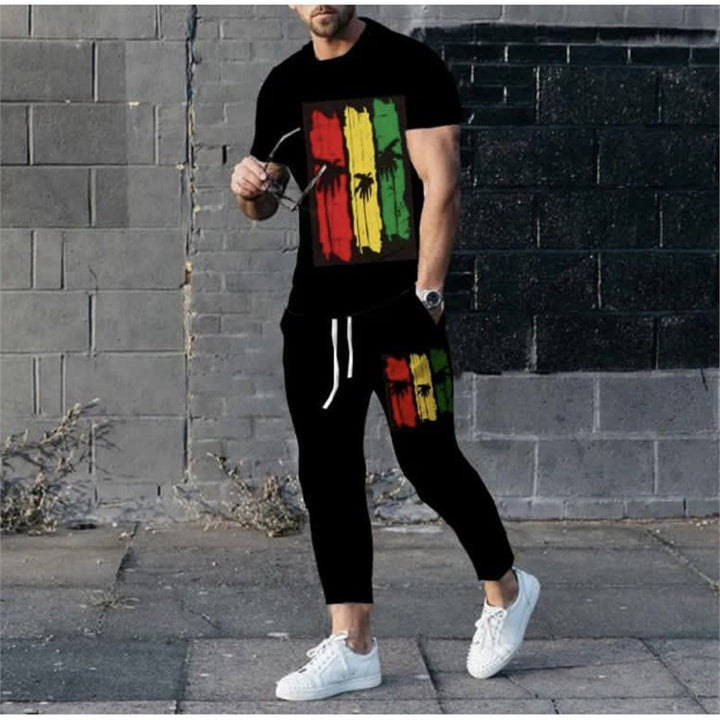 Men's stylish leisure set with dots Lisslune