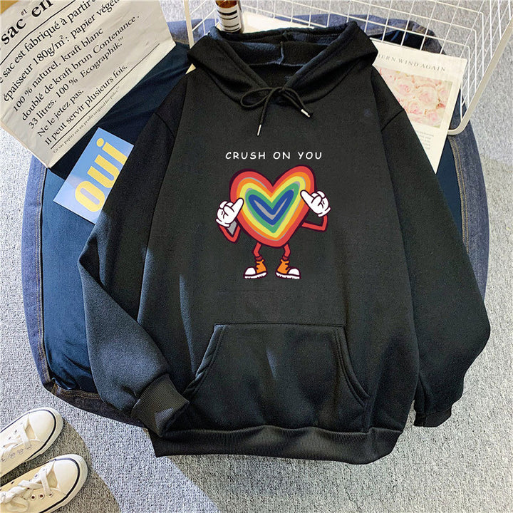 Women's hoodie with colorful heart design Lisslune