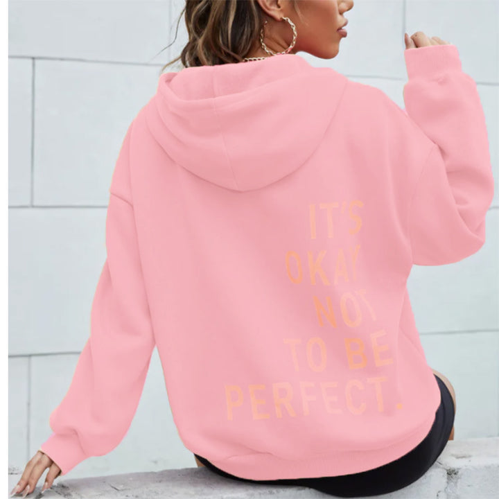 Women’s hoodie with motivational lettering and cozy lining Lisslune