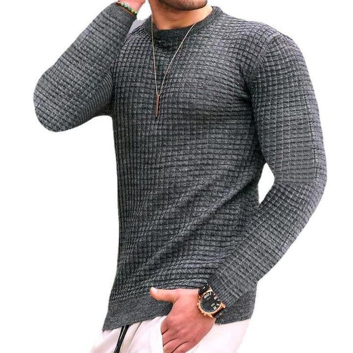 Men's knitted sweater with textured design Lisslune