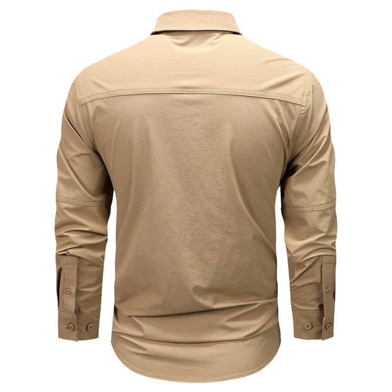 Men's Functional Outdoor Shirt with Numerous Pockets Lisslune